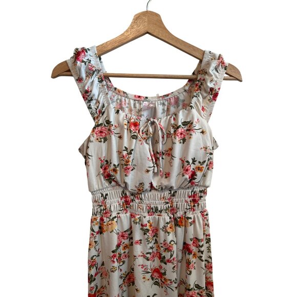 No Boundaries Floral Print Sleeveless Sundress Mini Dress Women's Size S - Picture 3 of 4